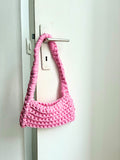 Sac épaule uni au crochet S