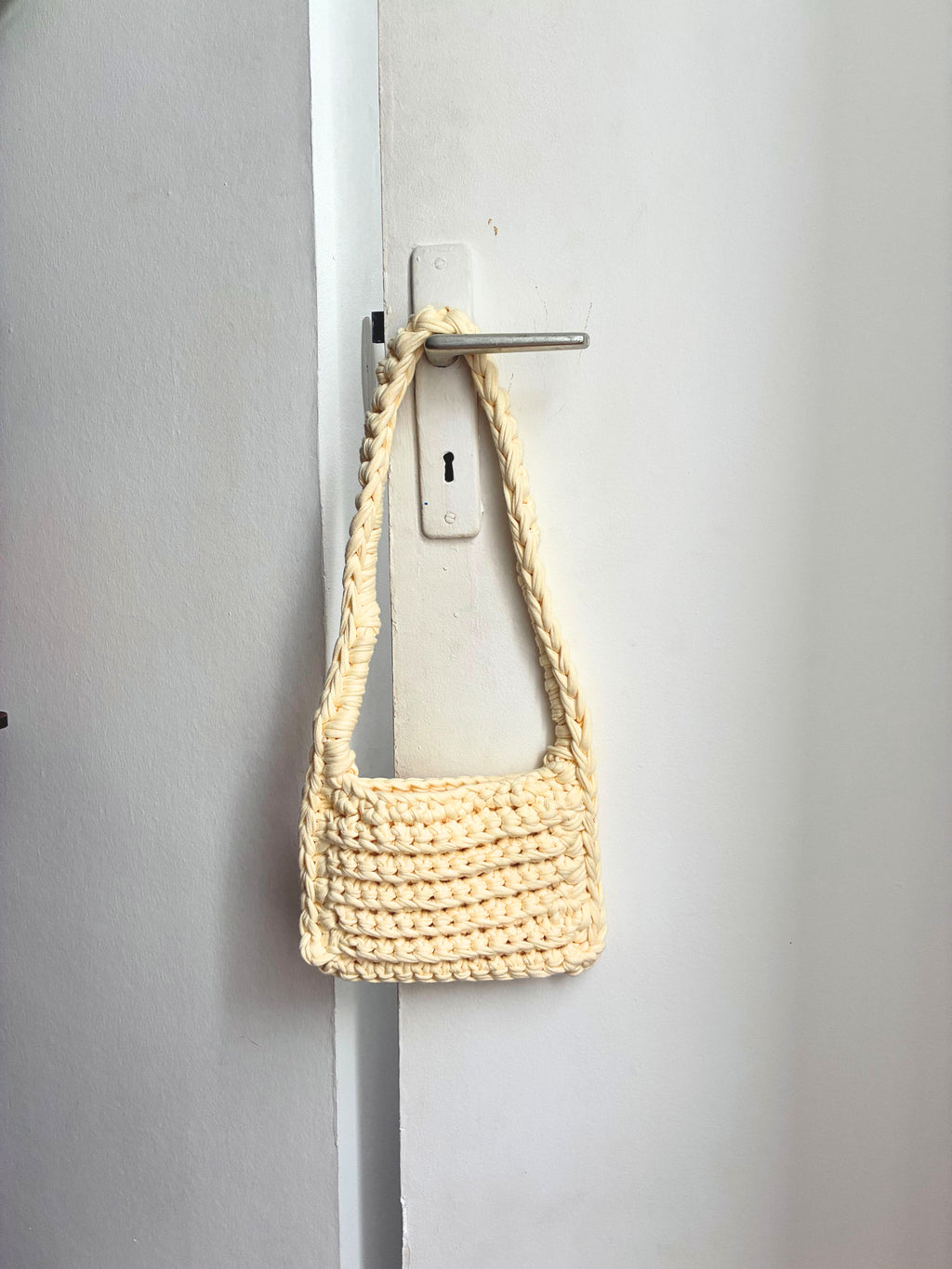 Sac épaule uni au crochet S