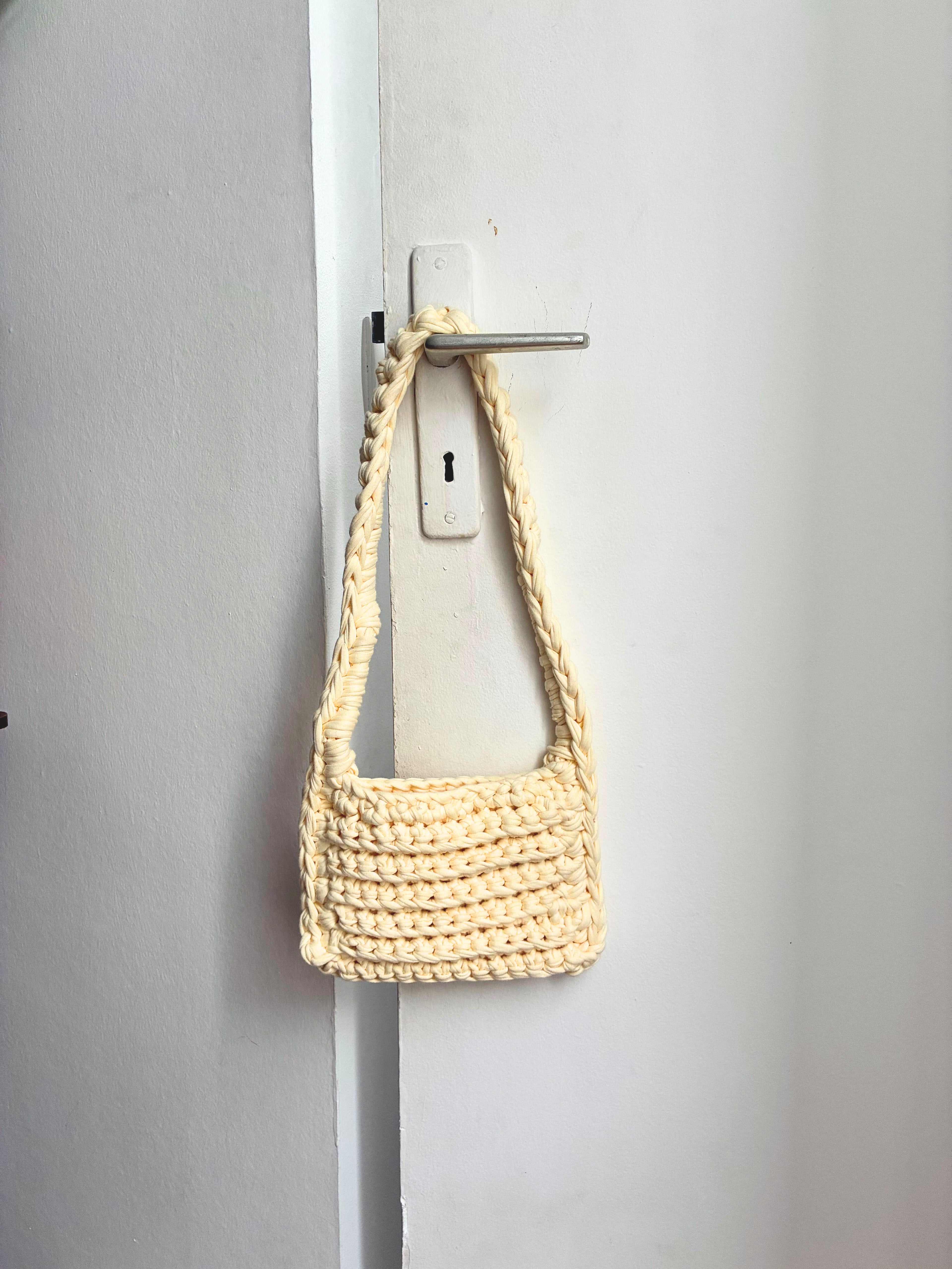 Sac épaule uni au crochet S
