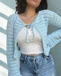 Patron Gilet crochet Mesh Blue